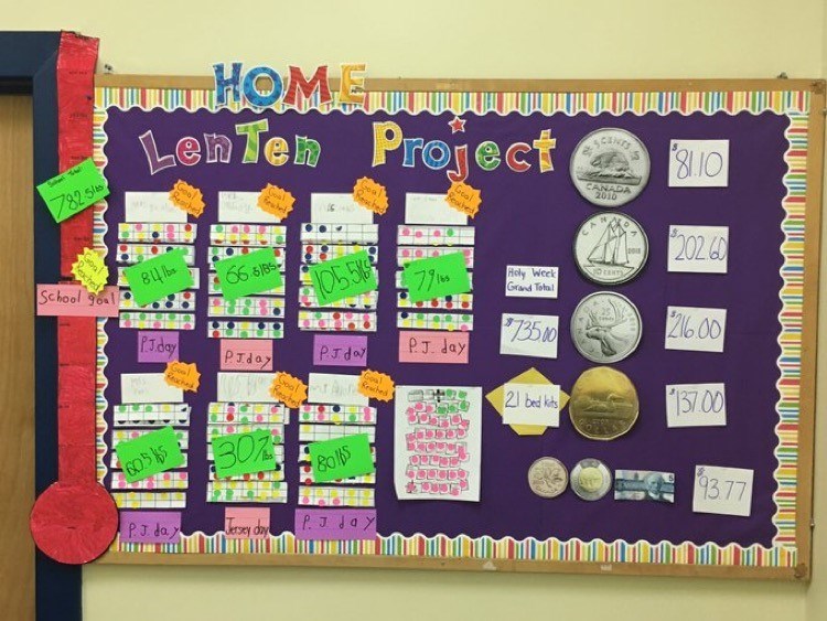 Lenten Project bulletin board