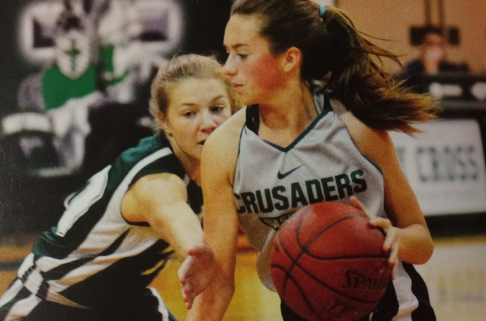 Crusaders playing basketball