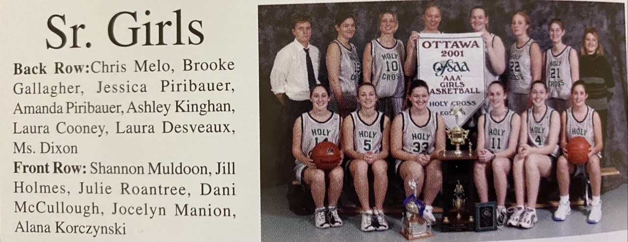 Sr. Girls Basketball Team 2002