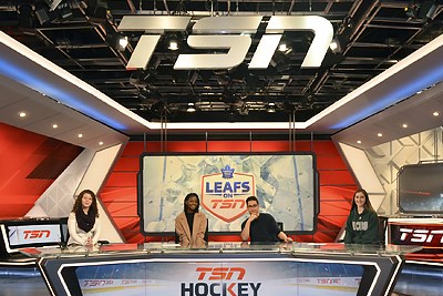 HC Comm Tech SHSM students on the TSN set.jpg