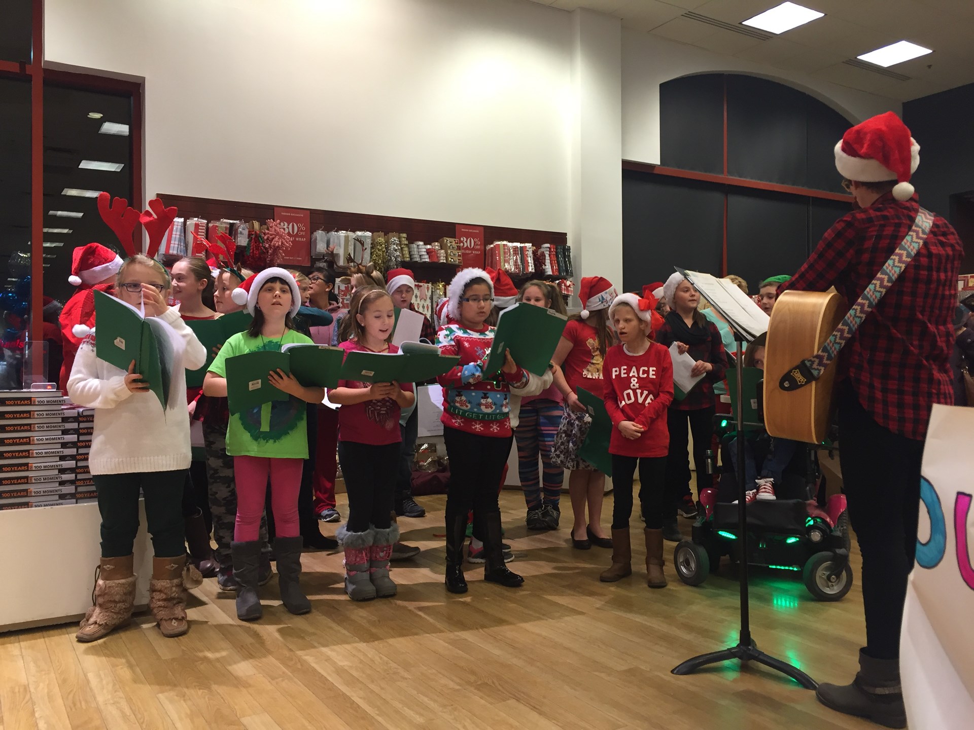 Choir singing Christmas Carols