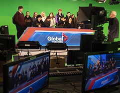 Studnets at Global News