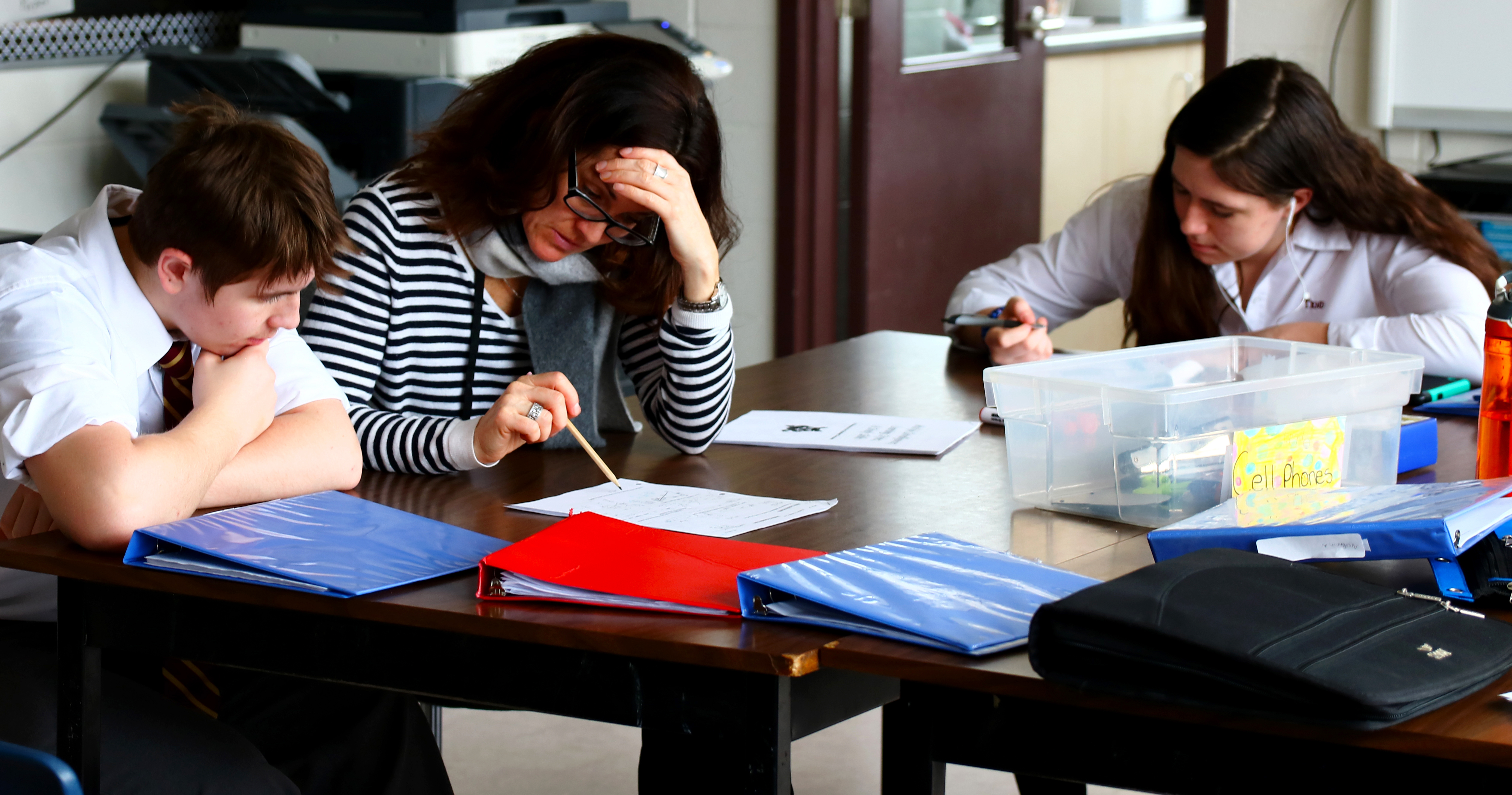 Students studying