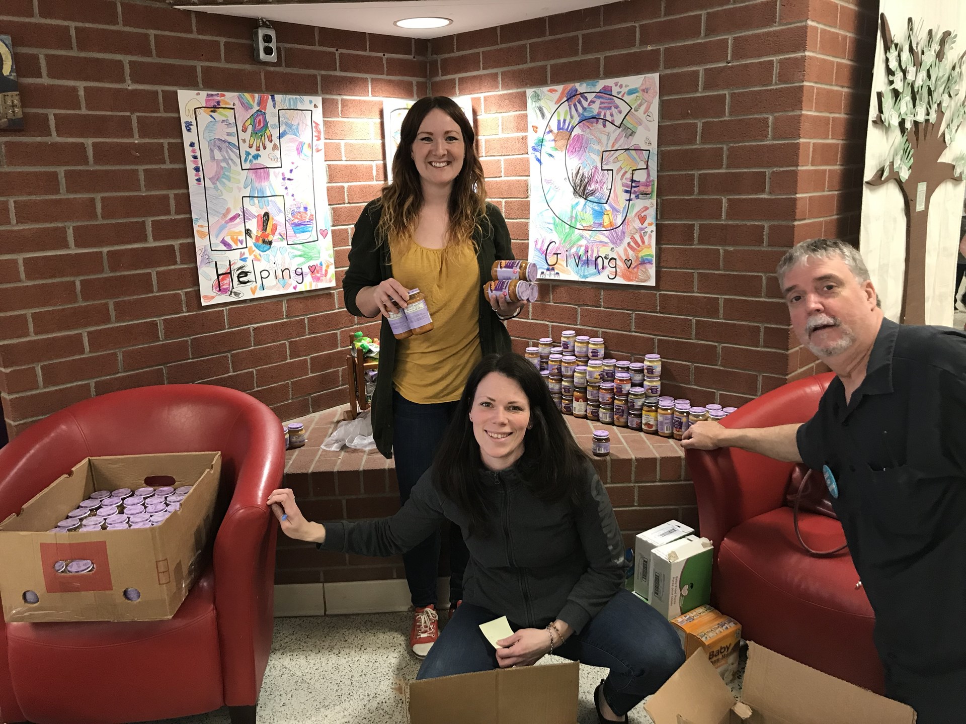 Parents helping at school