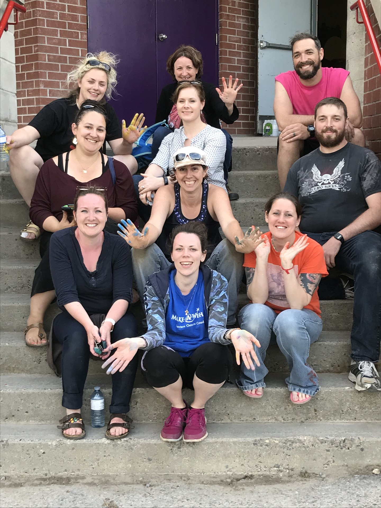 Parents who helped revitalize our yard.